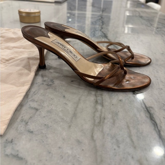 Jimmy Choo Bronze Kitten Heels - Picture 4 of 6